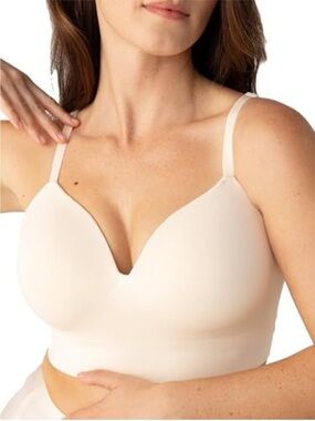 Shapermint Wireless Shaping Bra Nude Beige Size L Comfort Support